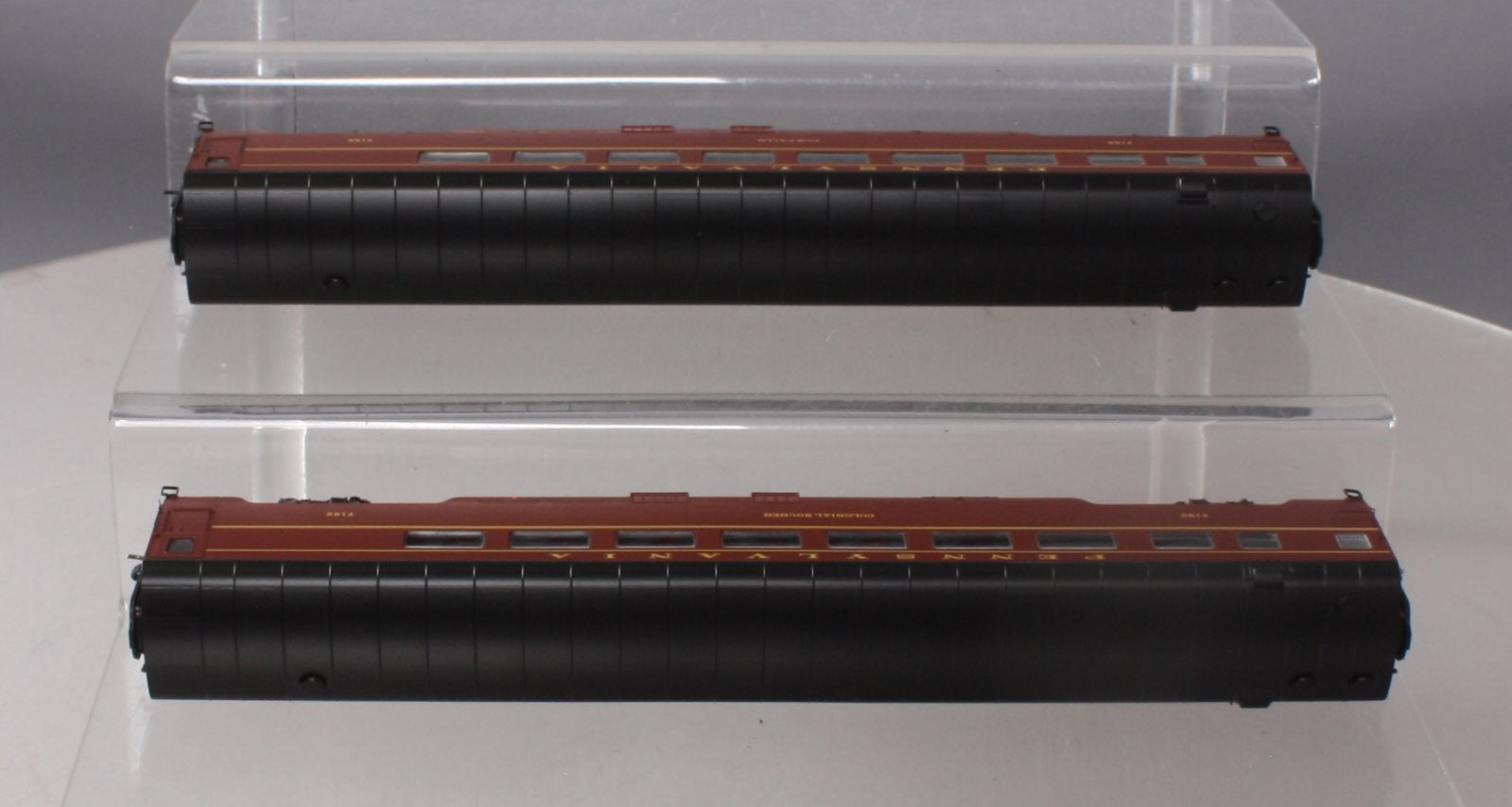 MTH 80-60049 HO Pennsylvania Tuscan Smooth Parlor Passenger Car Set (Set of 2)