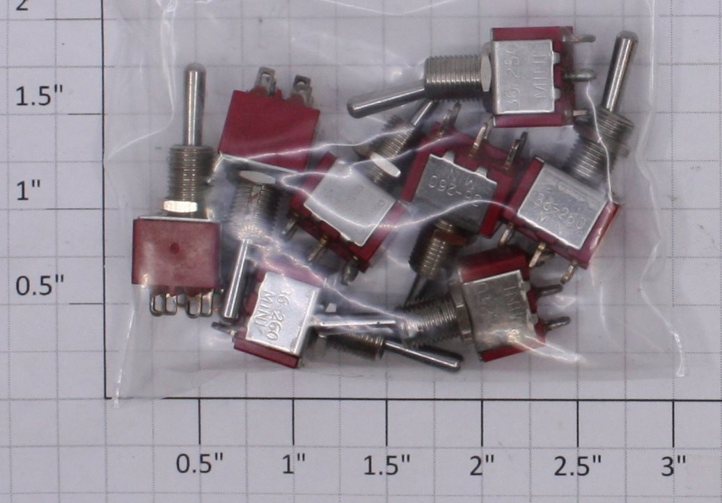 Miniatronics 36-260-08X DPDT 5 Amp 120V C/O Miniature Toggle Switch (8pcs)