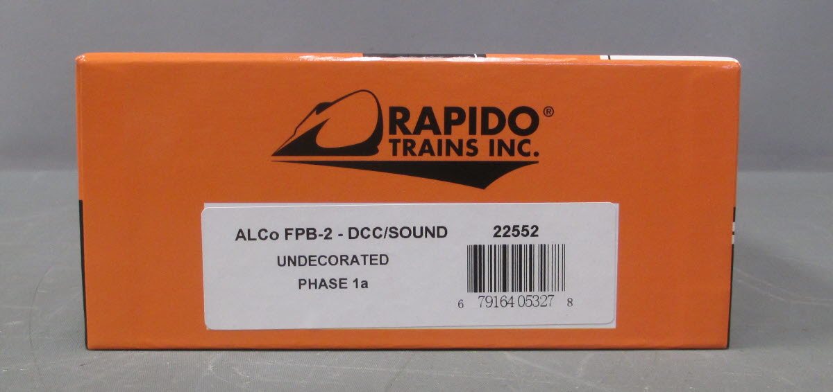 Rapido 22552 HO Scale Undecorated Phase 1A DCC/Sound ALCo FPB-2