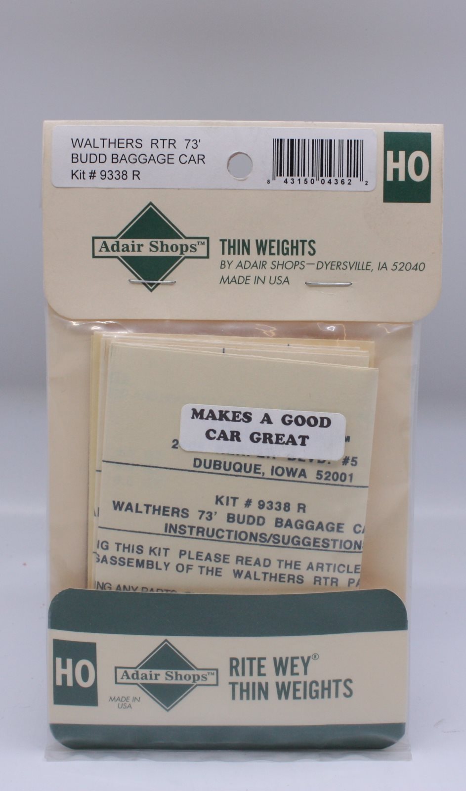 Rite Wey 9338R Walthers RTR 73' Budd Naggage Car