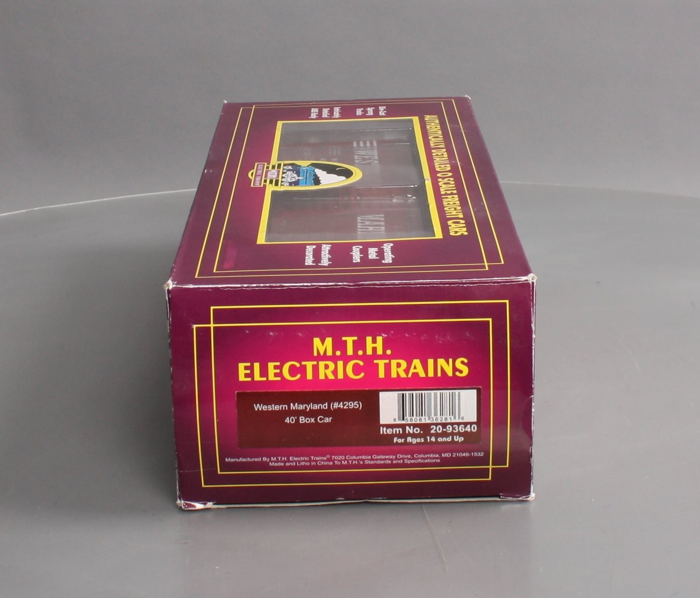 MTH 20-93640 O Western Maryland 40' Box Car #4295