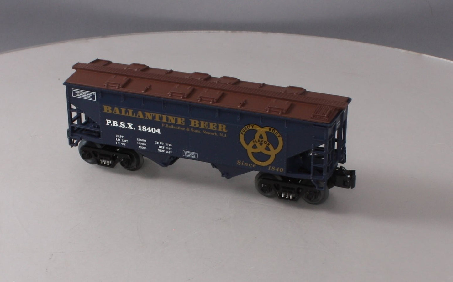 RMT 96394 O Gauge Ballantine Beer Covered Hopper #18403