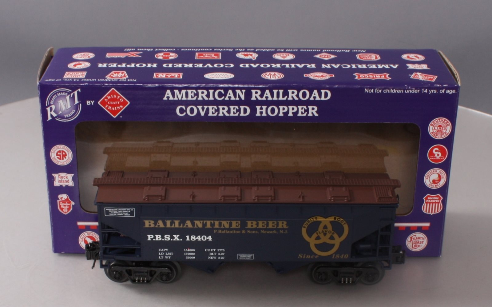 RMT 96394 O Gauge Ballantine Beer Covered Hopper #18403