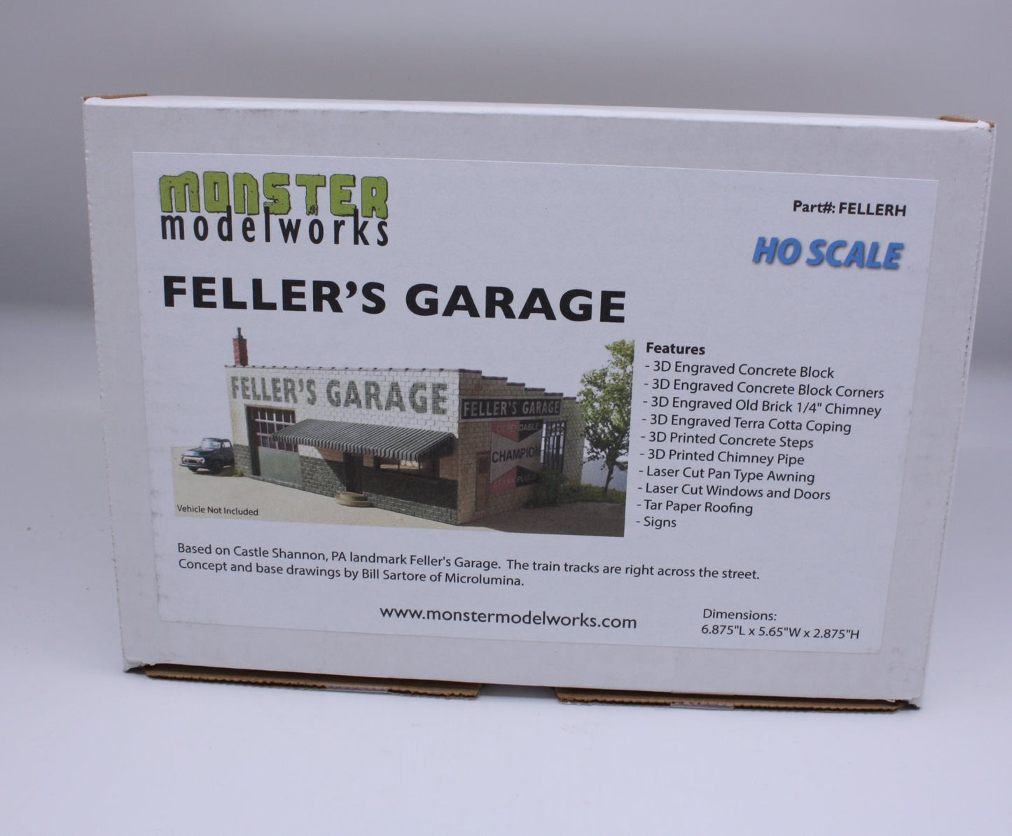 Monster Model Works FELLERH HO Feller's Garage Model Building Kit
