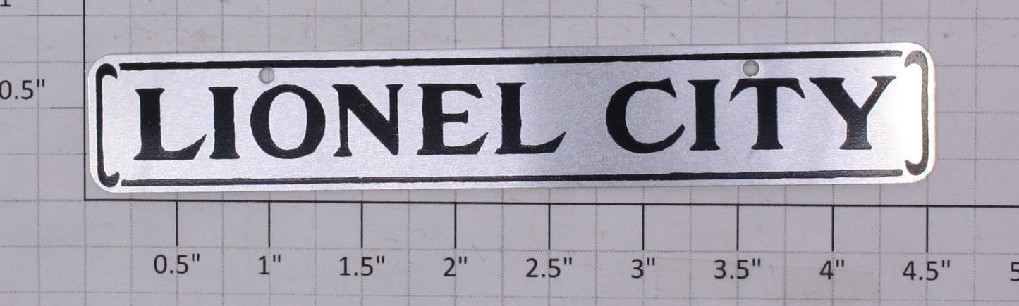 Lionel 124-121 Lionel City plate (nickel)