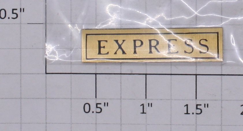 Lionel 126-110 Brass Express Plate