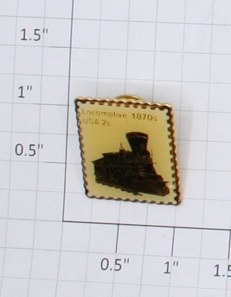 Acme 1870-1 Locomotivr 1870s USA 2 Cent Stamp Pin