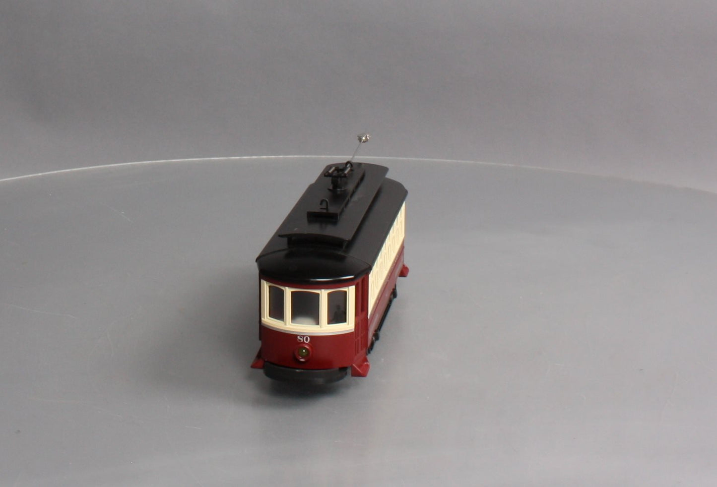 MTH 30-5143 O Gauge Philadelphia Suburban Transit Bump-n-Go Trolley #80