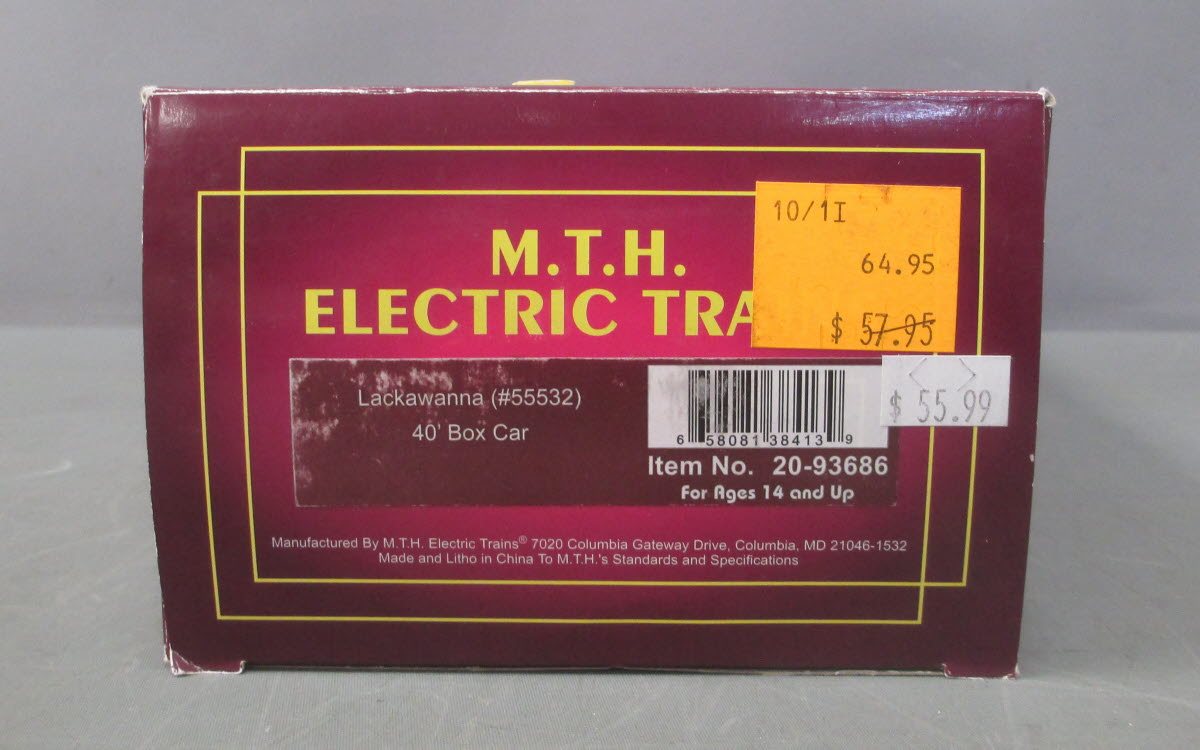 MTH 20-93686 O Lackawanna 40' Boxcar #55532