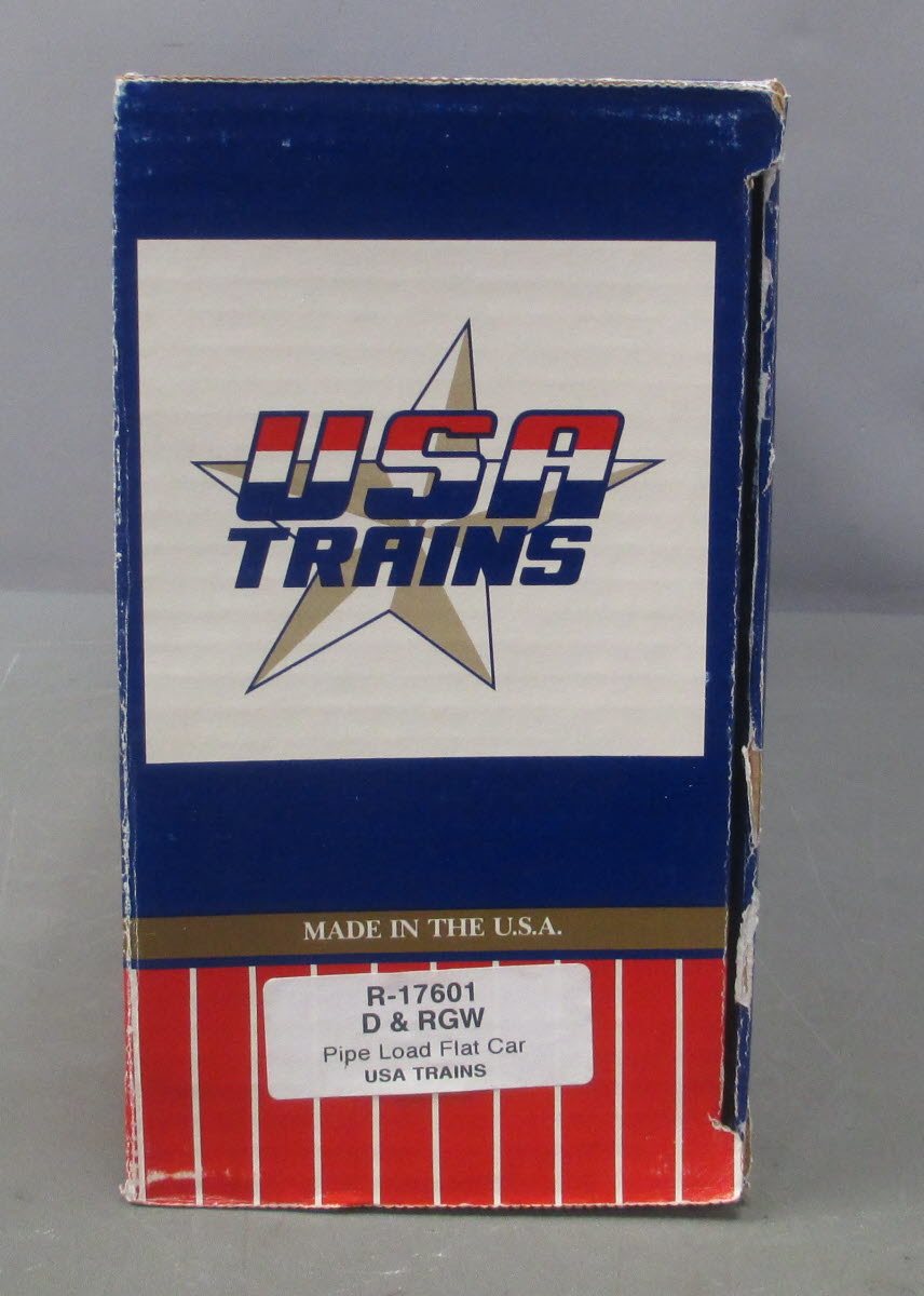 USA Trains R17601 G Denver and Rio Grande Western Pipe Load Flat Car