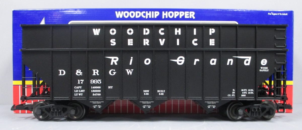 USA Trains R14079 G DRGW Woodchip Car with "Real" Woodchip Load #17995