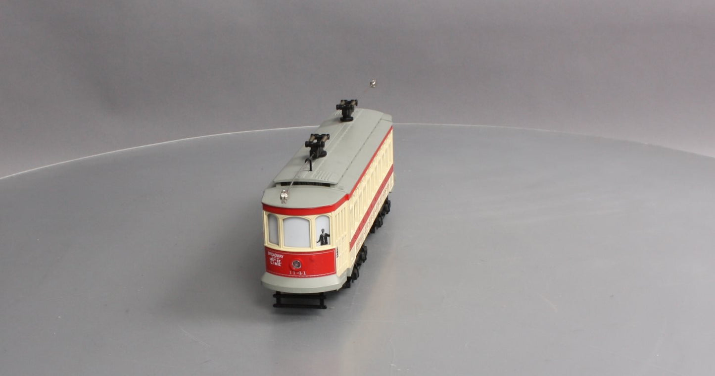 MTH 30-5106-1 O Gauge New York Transit Brill Trolley w/PS2 #1144