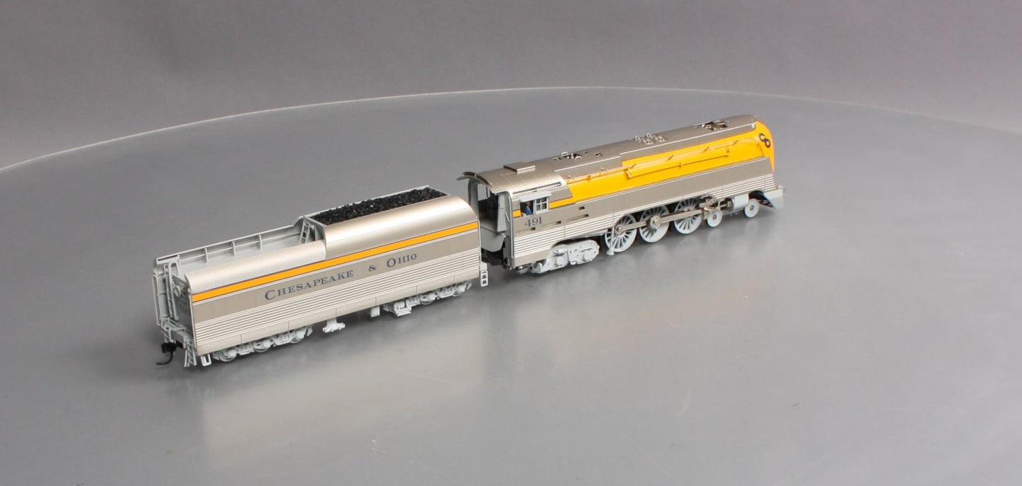 Broadway Limited 4555 HO C&O L-1 4-6-4 Hudson Steam Locomotive #491