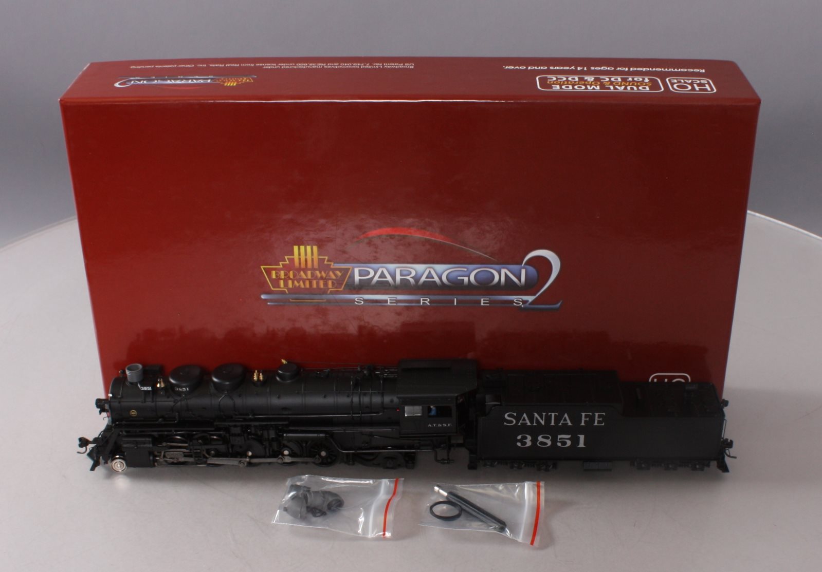 Broadway Limited 2195 HO ATSF 2-10-2 Steam Engine w/DCC & Sound #3851
