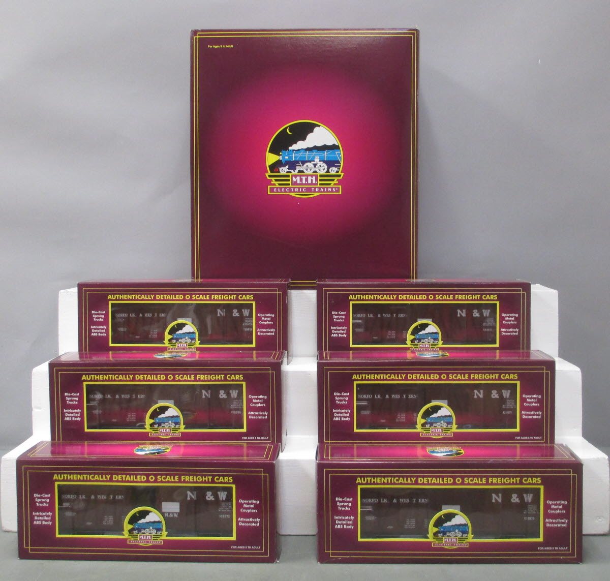 MTH 20-90387 O Norfolk & Western 40' USRA Single Sheathed Box Car Set (Set of 6)