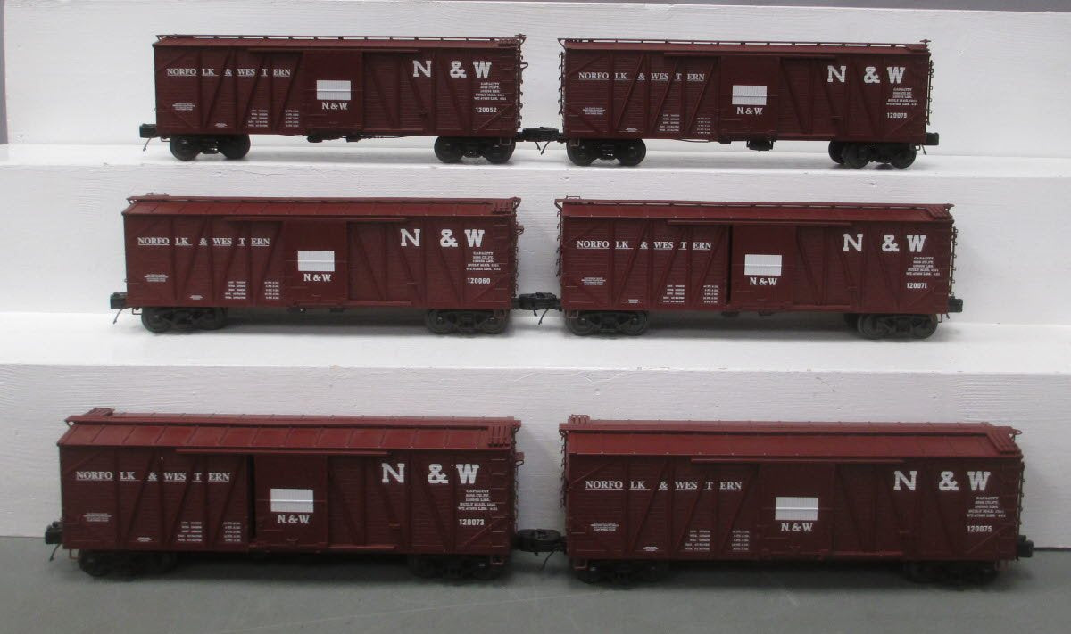 MTH 20-90387 O Norfolk & Western 40' USRA Single Sheathed Box Car Set (Set of 6)