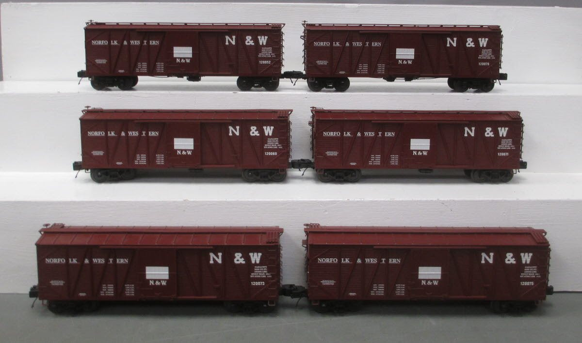 MTH 20-90387 O Norfolk & Western 40' USRA Single Sheathed Box Car Set (Set of 6)