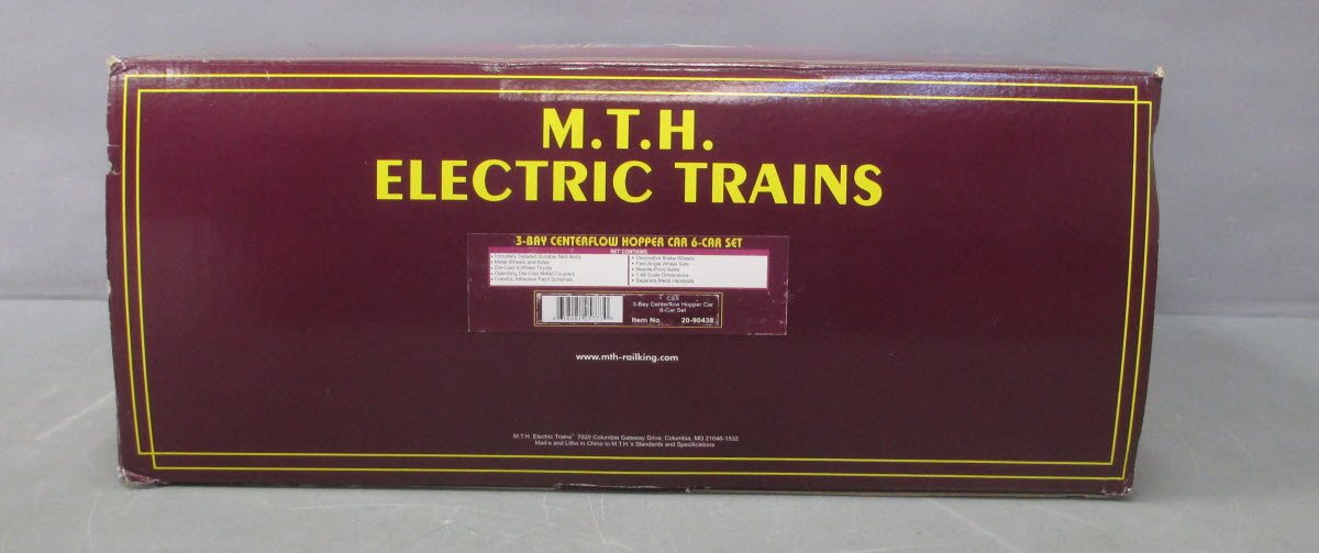 MTH 20-90438 O CSX 3-Bay Centerflow Hopper Car Set (Set of 6)