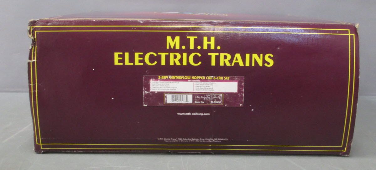 MTH 20-90438 O CSX 3-Bay Centerflow Hopper Car Set (Set of 6)