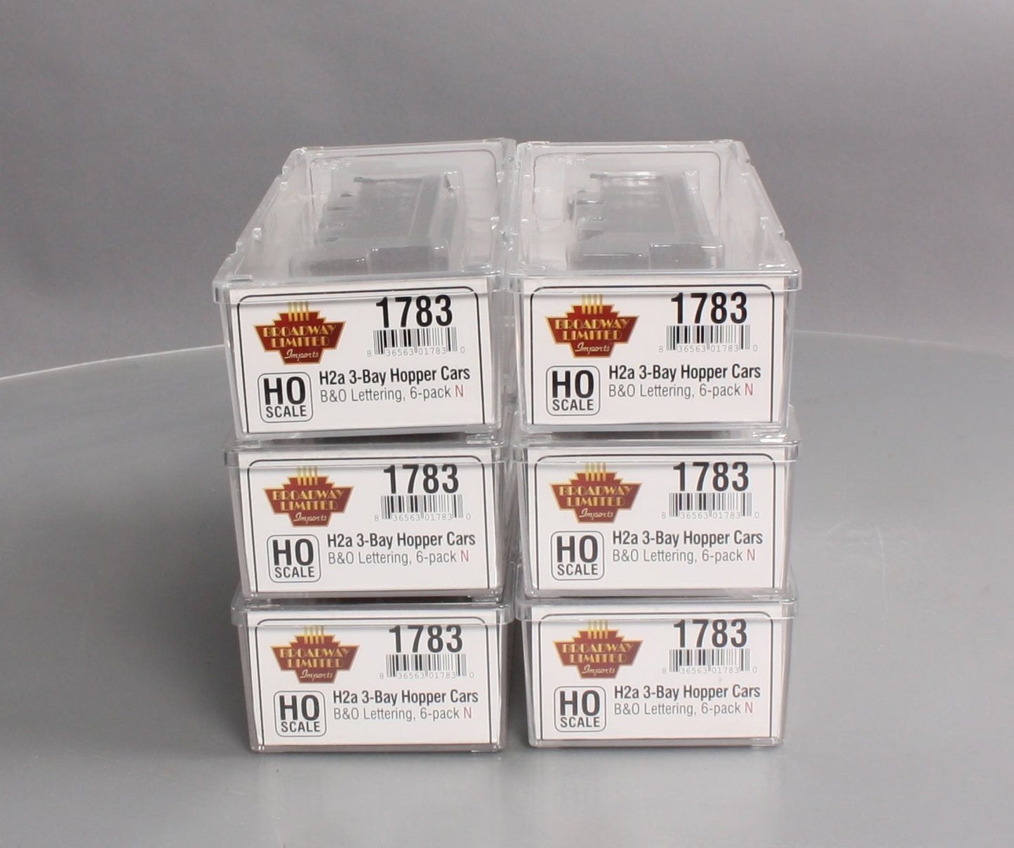 Broadway Limited 1783 HO Baltimore & Ohio Class H2a 3-Bay Hopper (6)