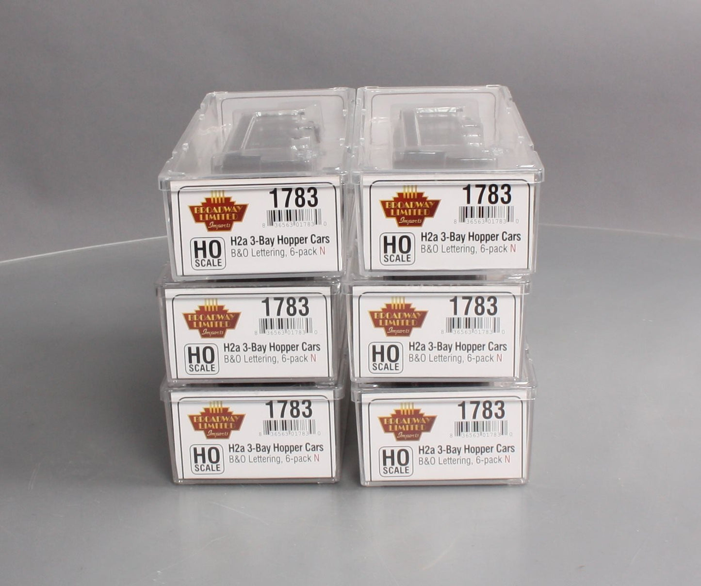 Broadway Limited 1783 HO Baltimore & Ohio Class H2a 3-Bay Hopper (6)