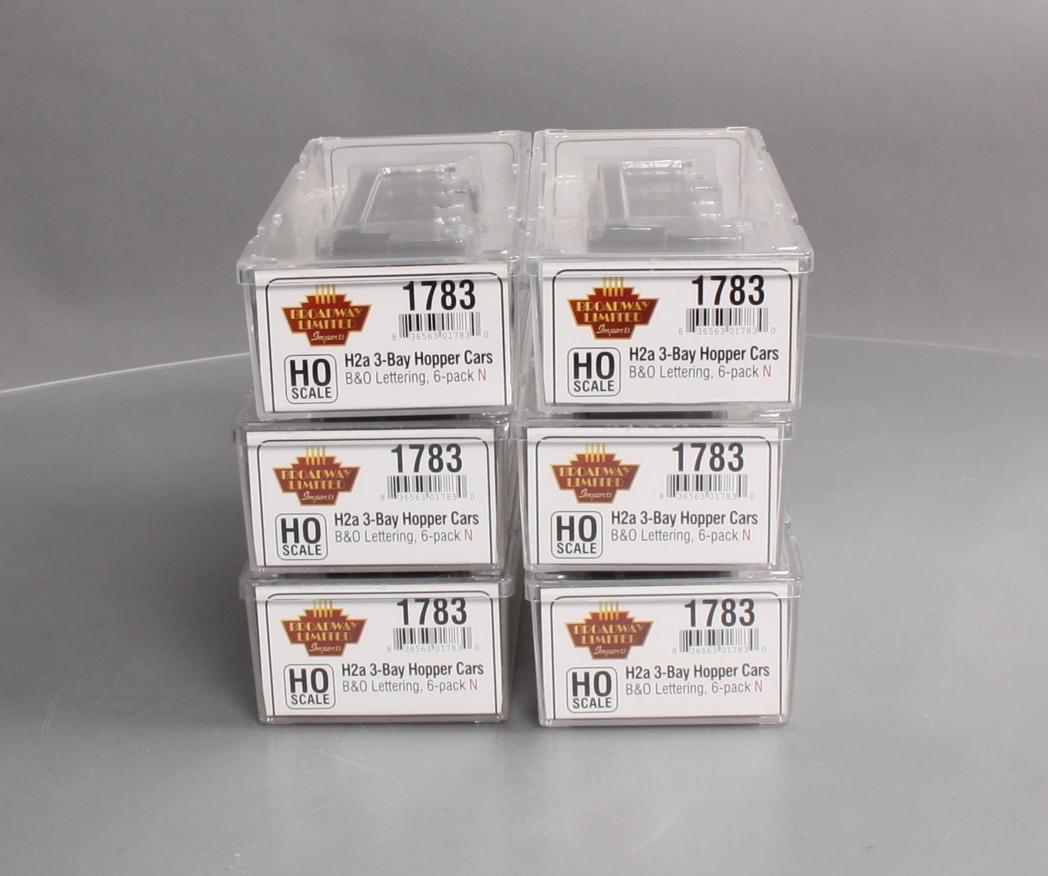 Broadway Limited 1783 HO Baltimore & Ohio Class H2a 3-Bay Hopper (6)