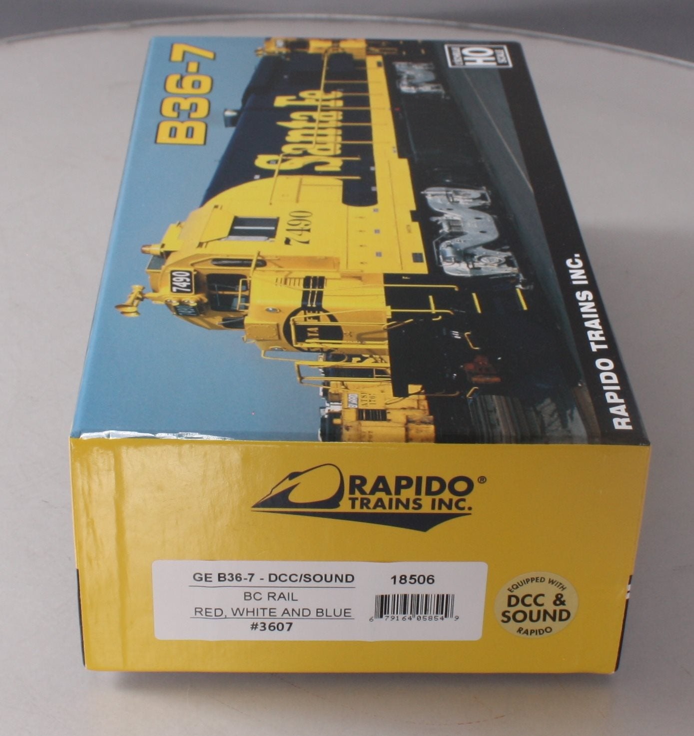 Rapido Trains 18506 HO BC Rail GE B36-7 Diesel Locomotive DC/DCC/Sound #3607