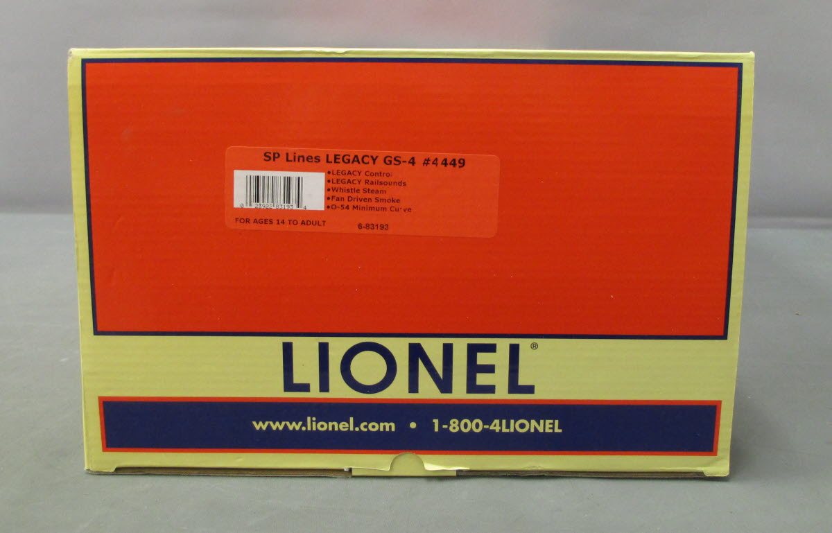 Lionel 6-83193 O Southern Pacific Legacy GS-4 Steam Locomotive #4449