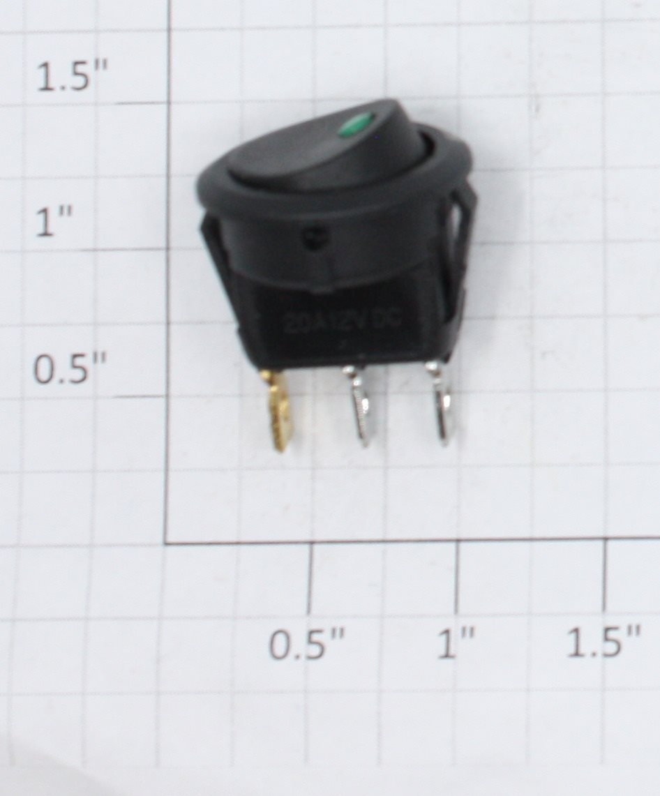Acme 1040-10G Rocker Style 20 Amp Toggle Switch w/ Green LED