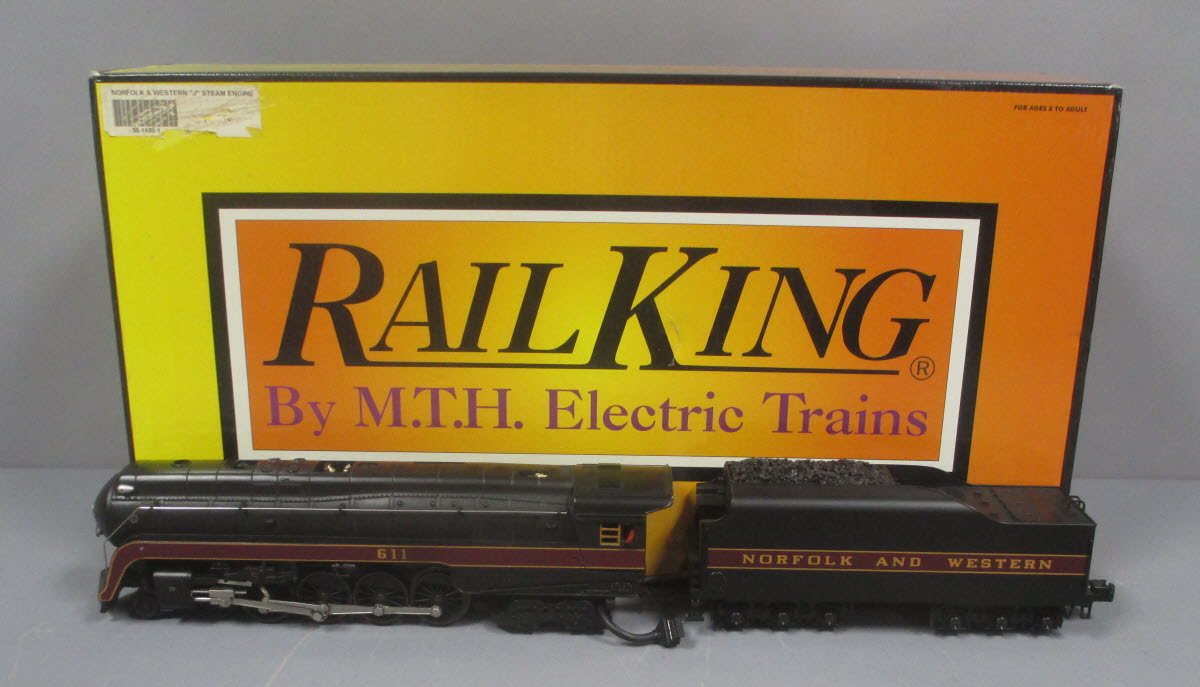 MTH 30-1480-1 O Gauge Norfolk & Western 4-8-4 J Northern Steam Engine w/PS2 #611