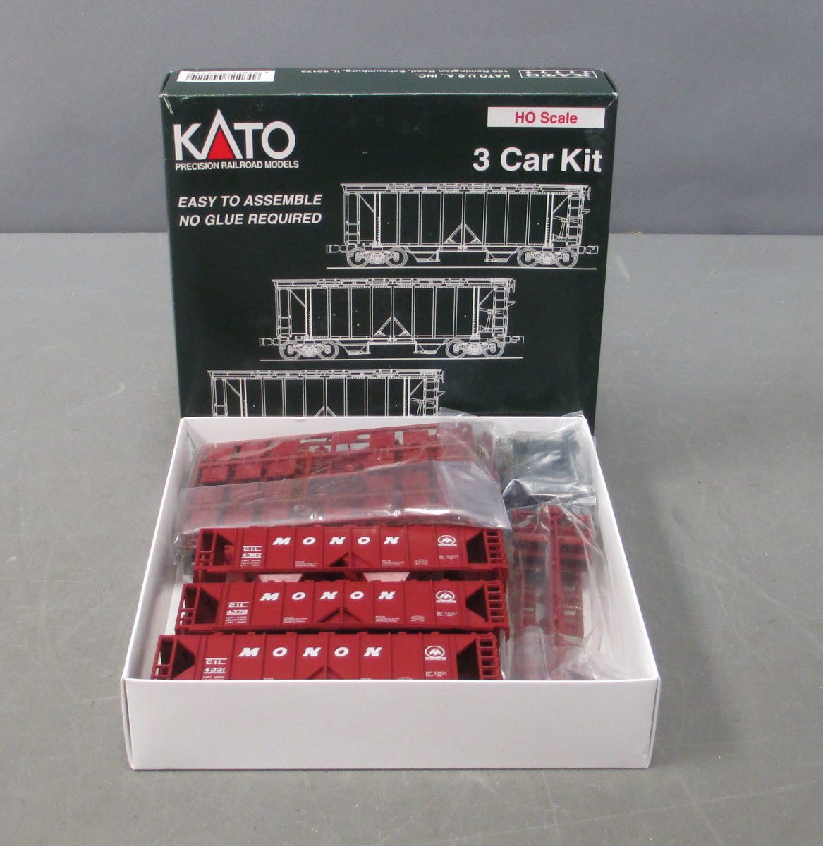 Kato 38-0204 HO Scale Monon ACF Hopper Car Set (3)
