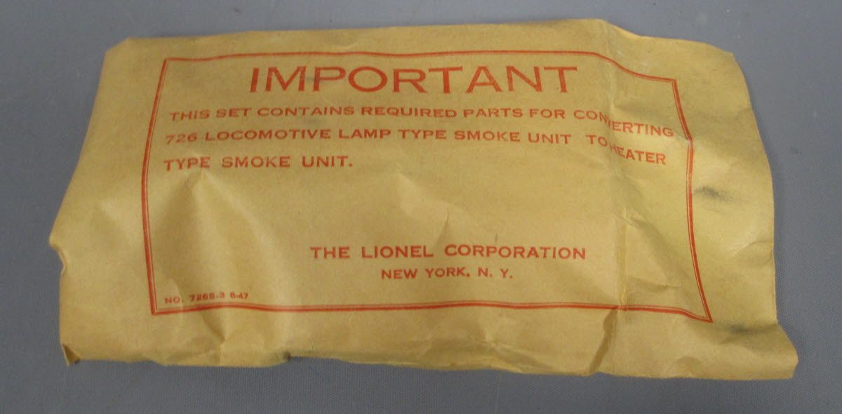Lionel 726S-1 Vintage Smoke Conversion Kit for 726
