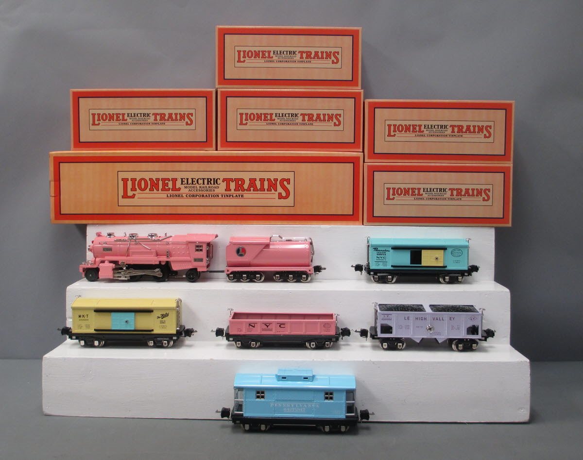 MTH 11-6037-1 Pink Girl's Tinplate O Gauge Steam Freight Train Set with PS 3.0