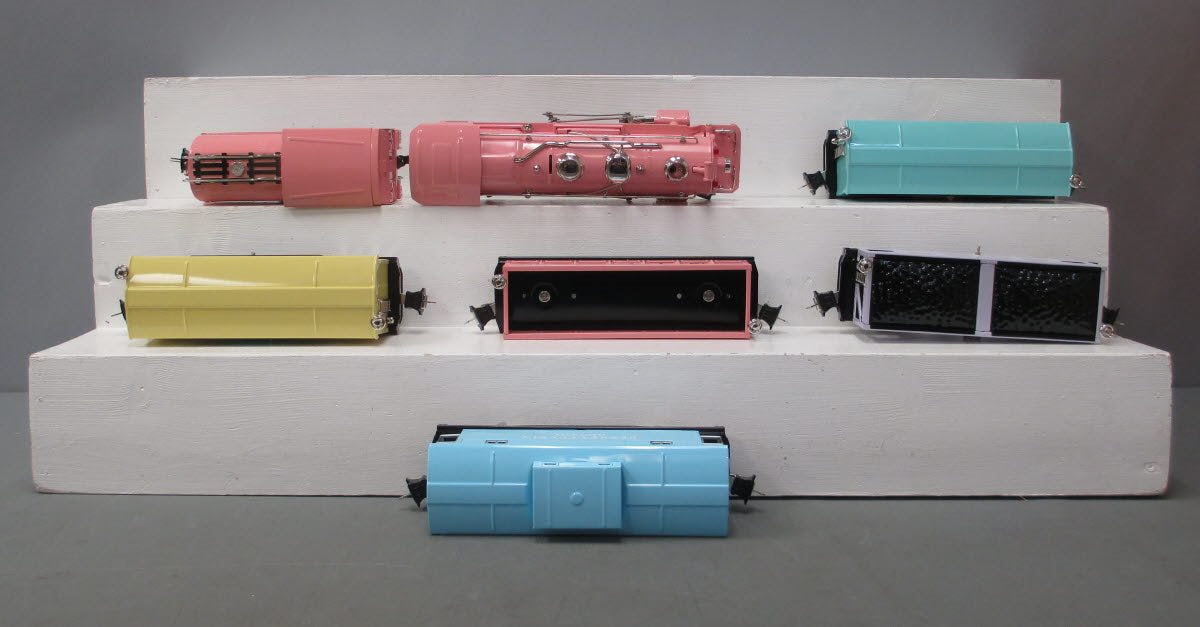 MTH 11-6037-1 Pink Girl's Tinplate O Gauge Steam Freight Train Set with PS 3.0