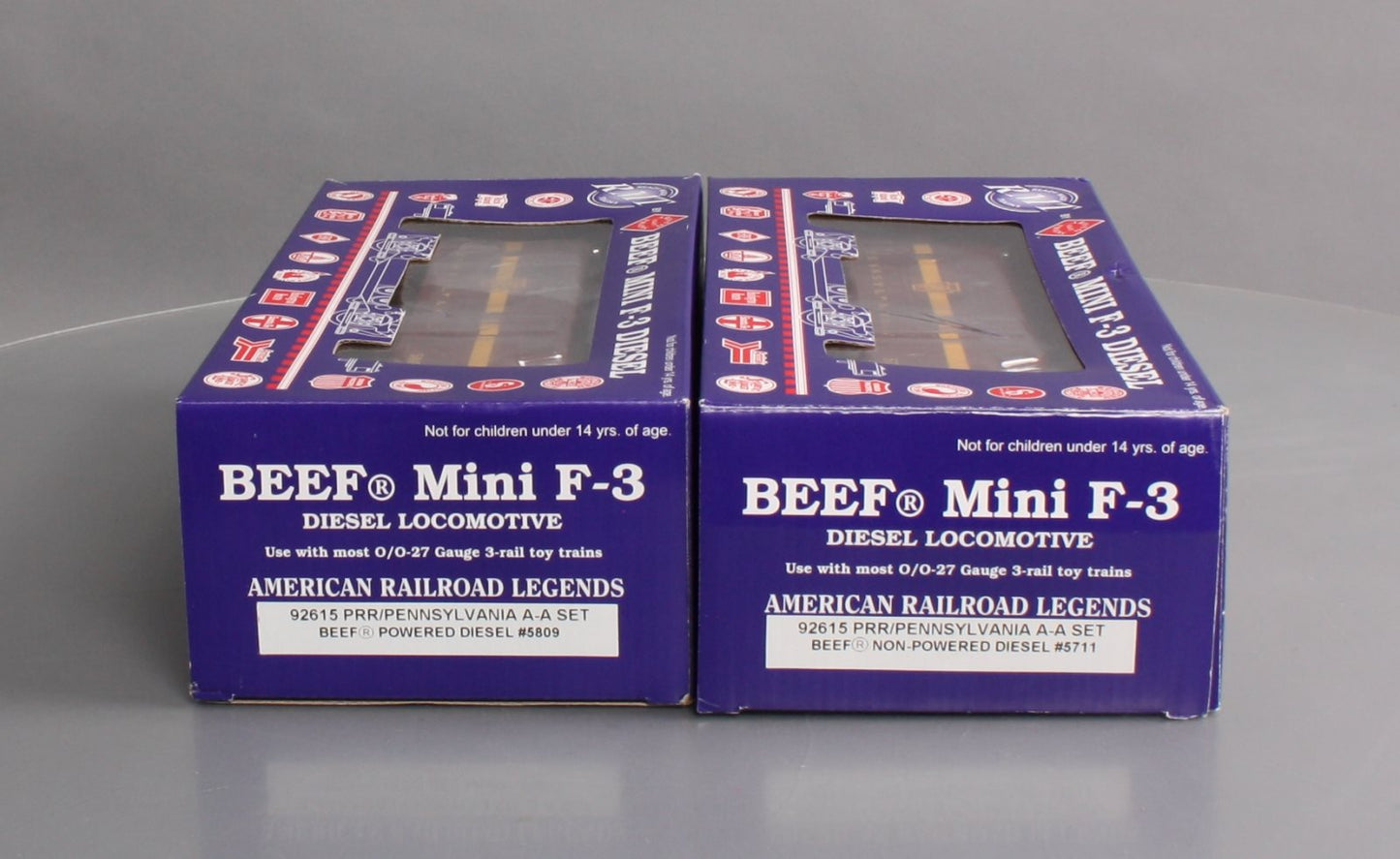 RMT 92615 O Pennsylvania Tuscan Beef F-3 A-A Diesel Locomotive Set #5711/5809