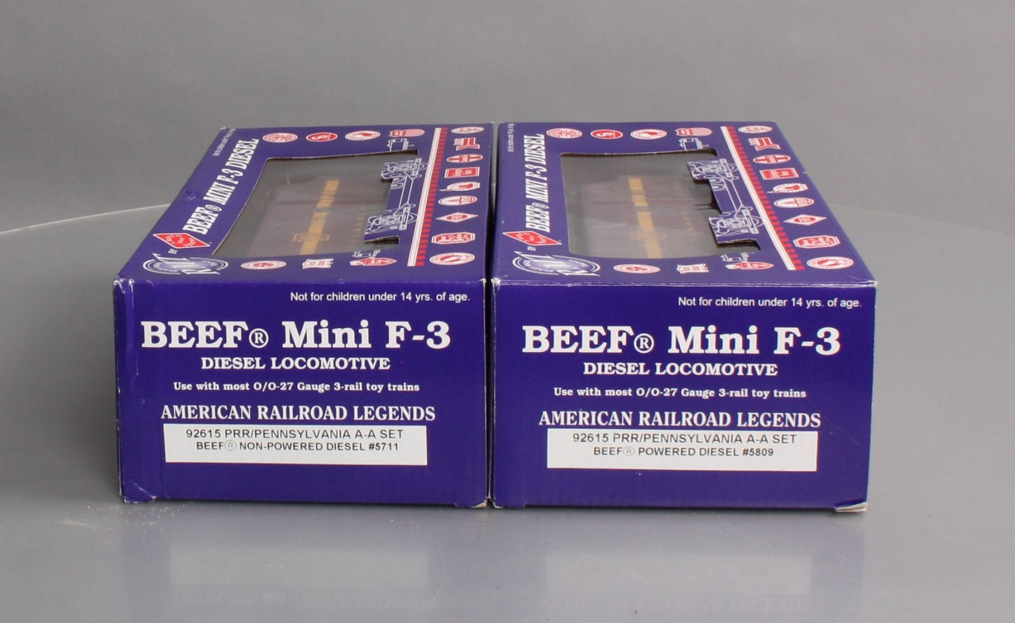 RMT 92615 O Pennsylvania Tuscan Beef F-3 A-A Diesel Locomotive Set #5711/5809