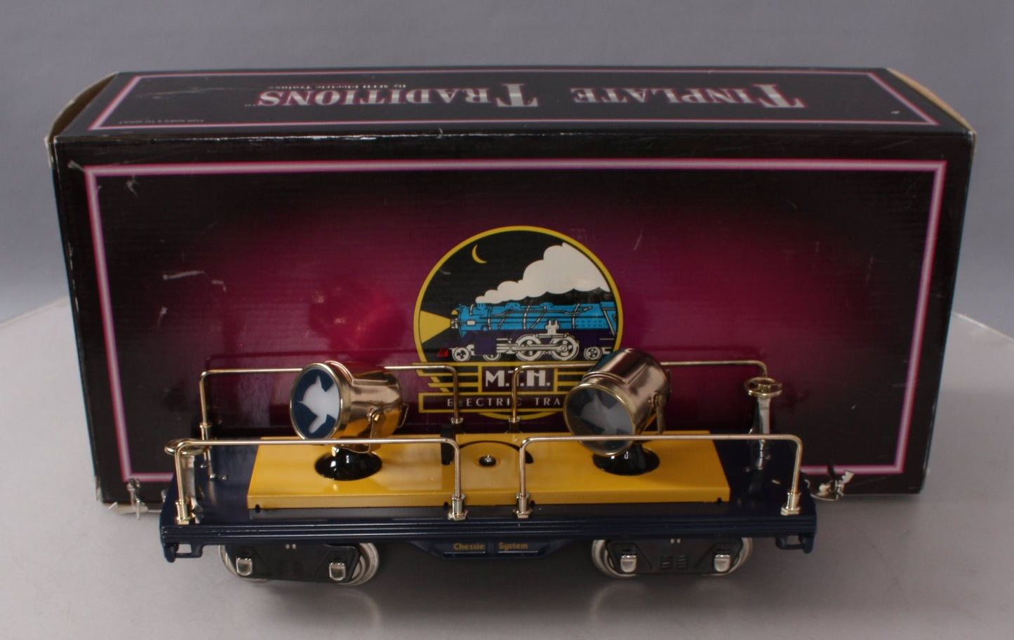 MTH 10-2176 Chessie 500 Series Flood Light Car w/Nickel