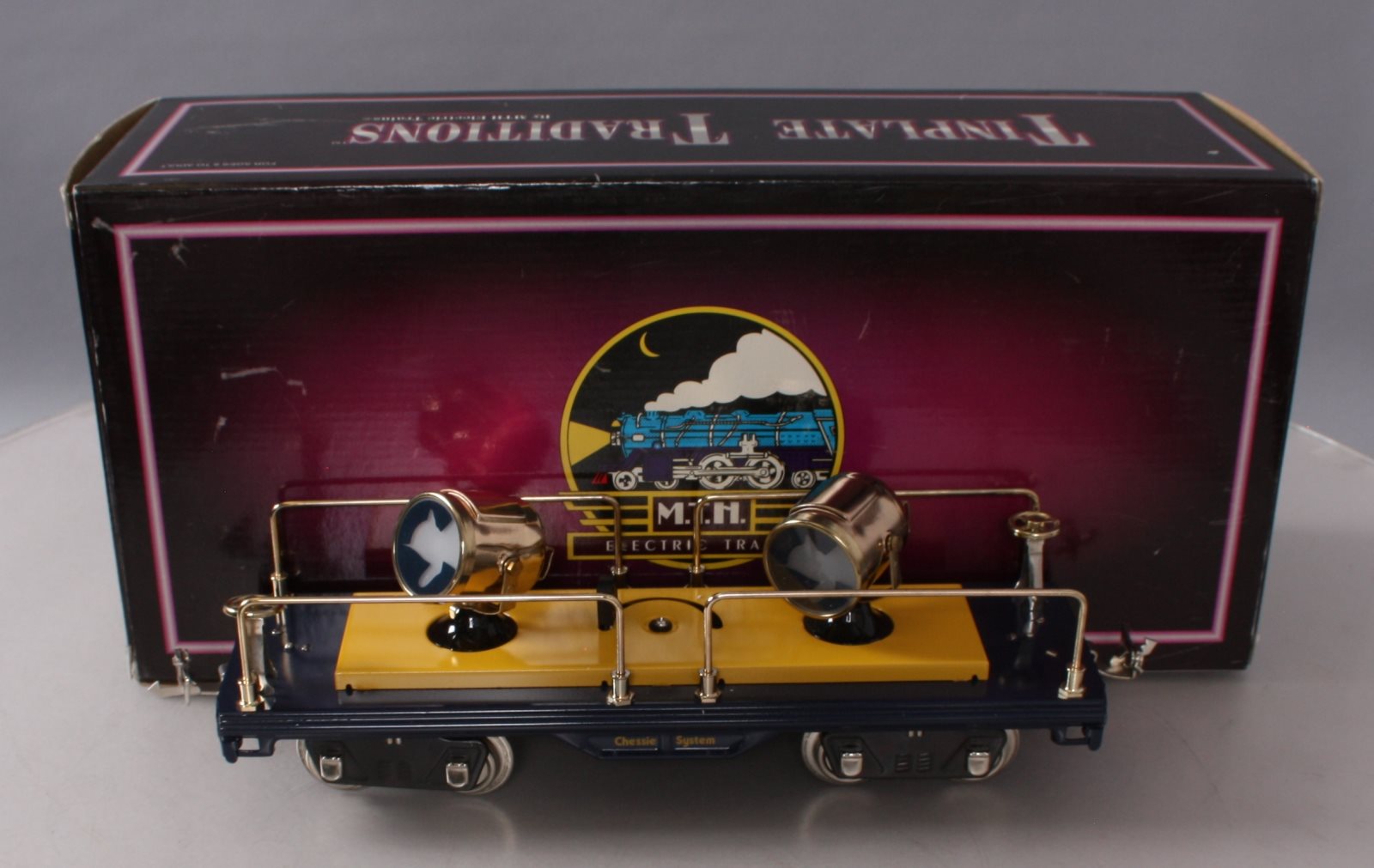 MTH 10-2176 Chessie 500 Series Flood Light Car w/Nickel