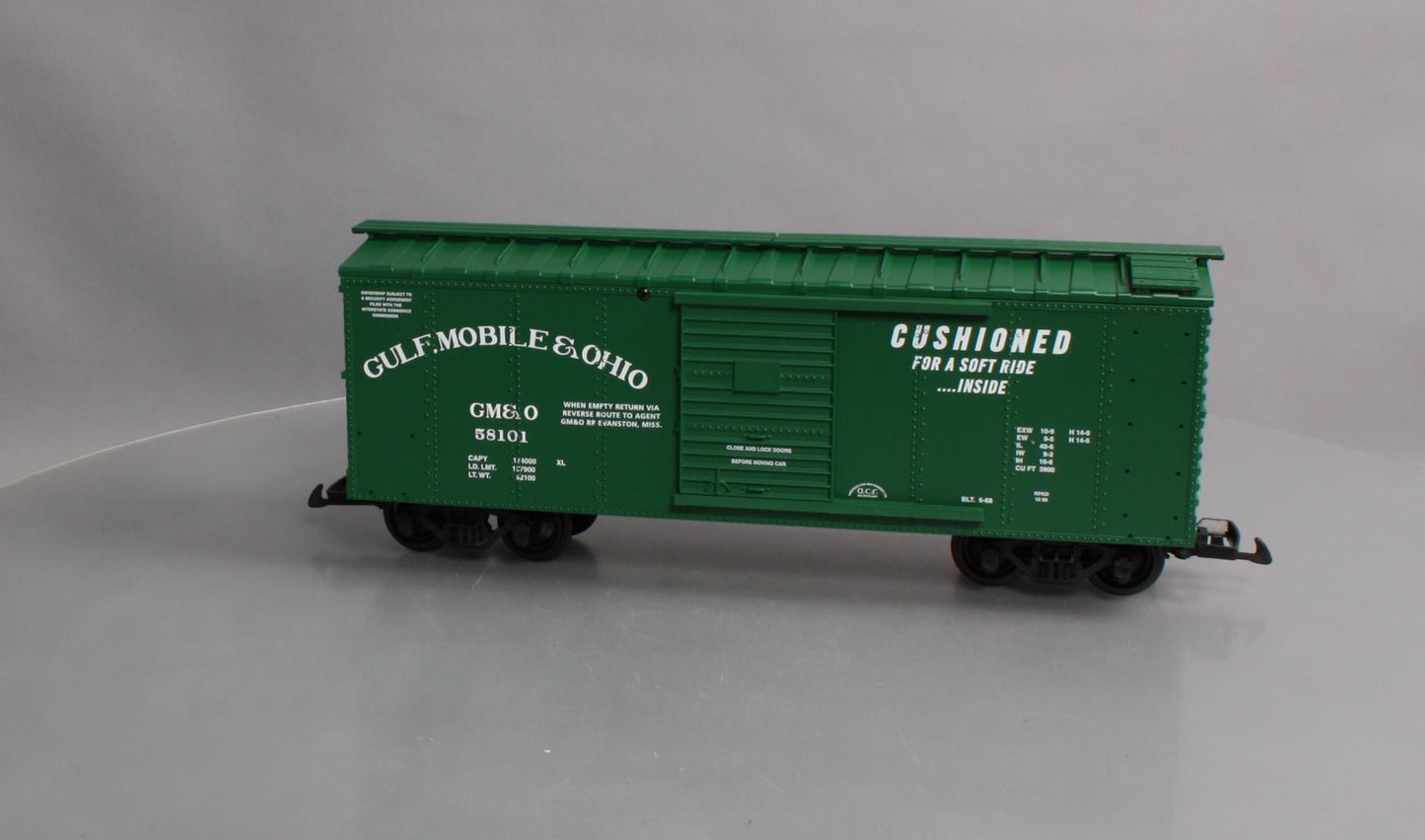 USA Trains R19092B G Gulf, Mobile & Ohio Simulated Steel Box Car #58101 (Green)