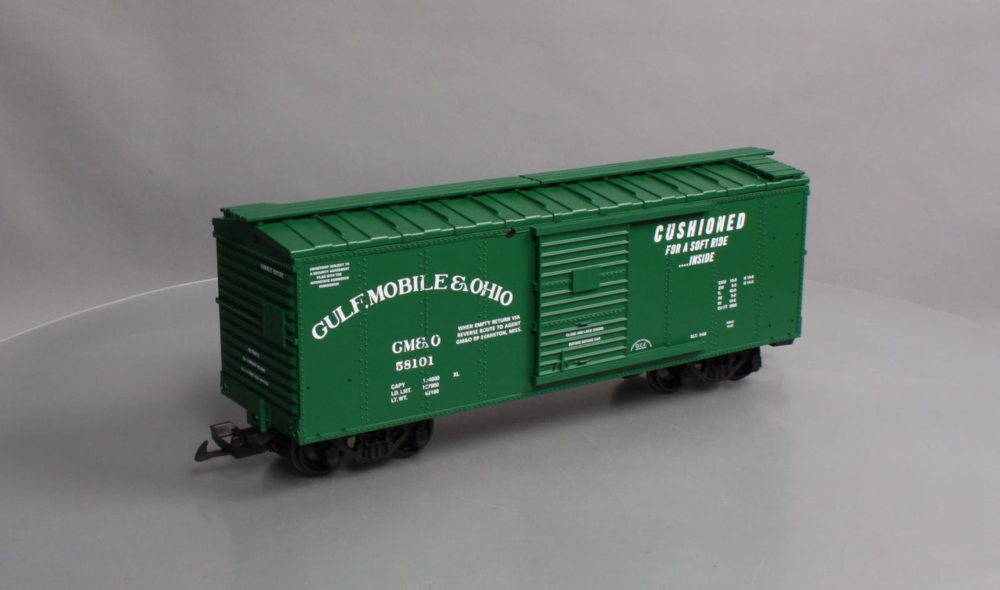 USA Trains R19092B G Gulf, Mobile & Ohio Simulated Steel Box Car #58101 (Green)