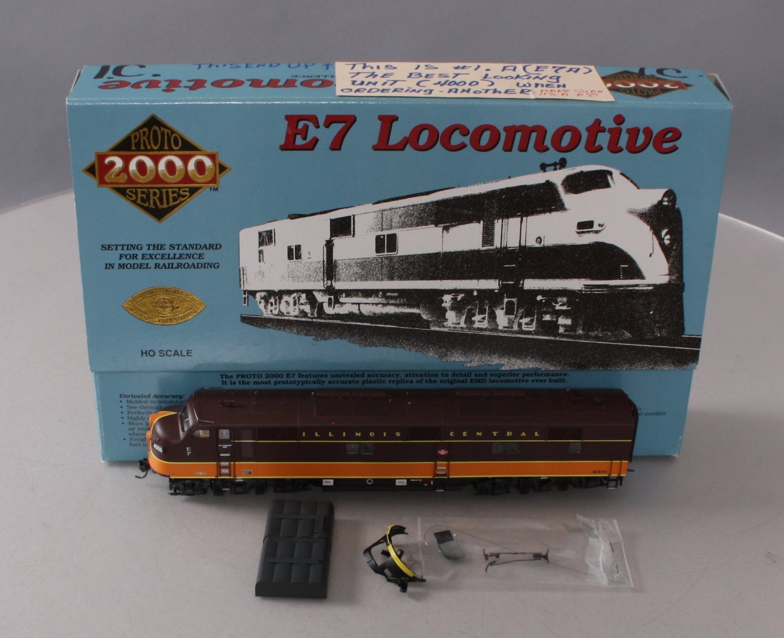 Proto 2000 21108 Illinois Central EMD E7A Diesel Locomotive #4000