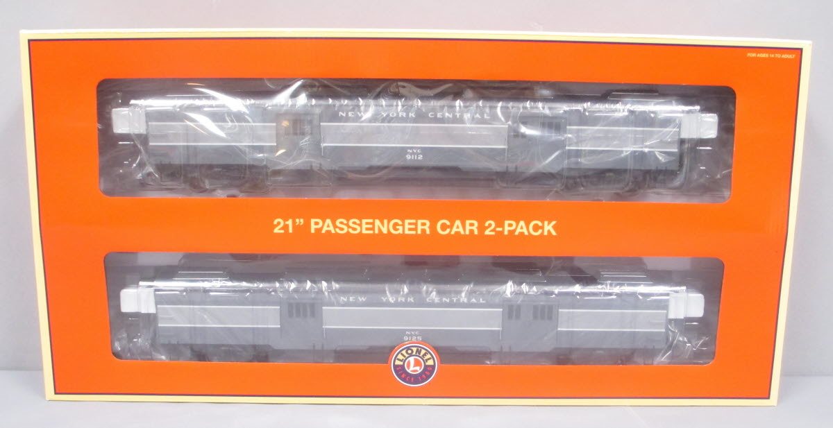 Lionel 6-85327 O Gauge NYC End-Door Baggage Car Set #9112 & #9125
