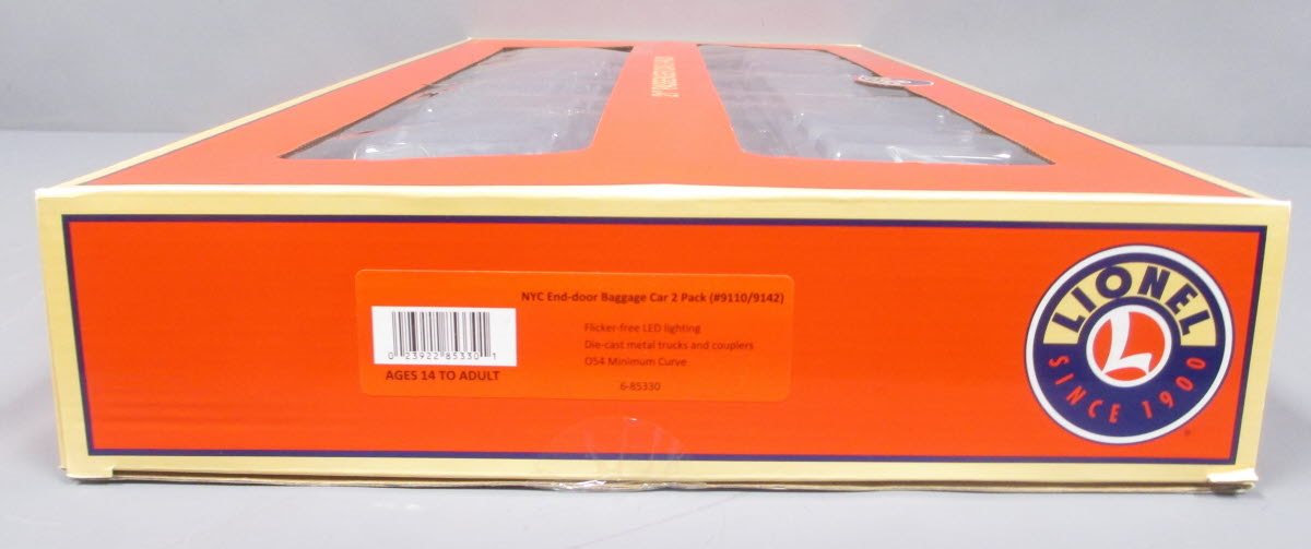 Lionel 6-85330 O Gauge NYC SL Baggage Car 2-Pack #9110, #9142