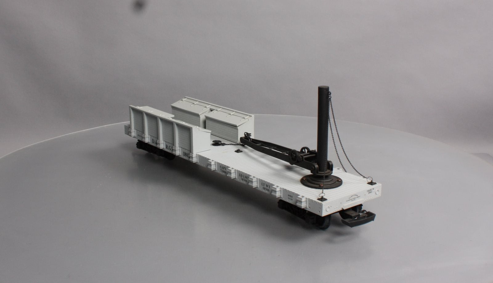 USA Trains 1802 G Denver & Rio Grande Western Derrick Car - Plastic Wheels