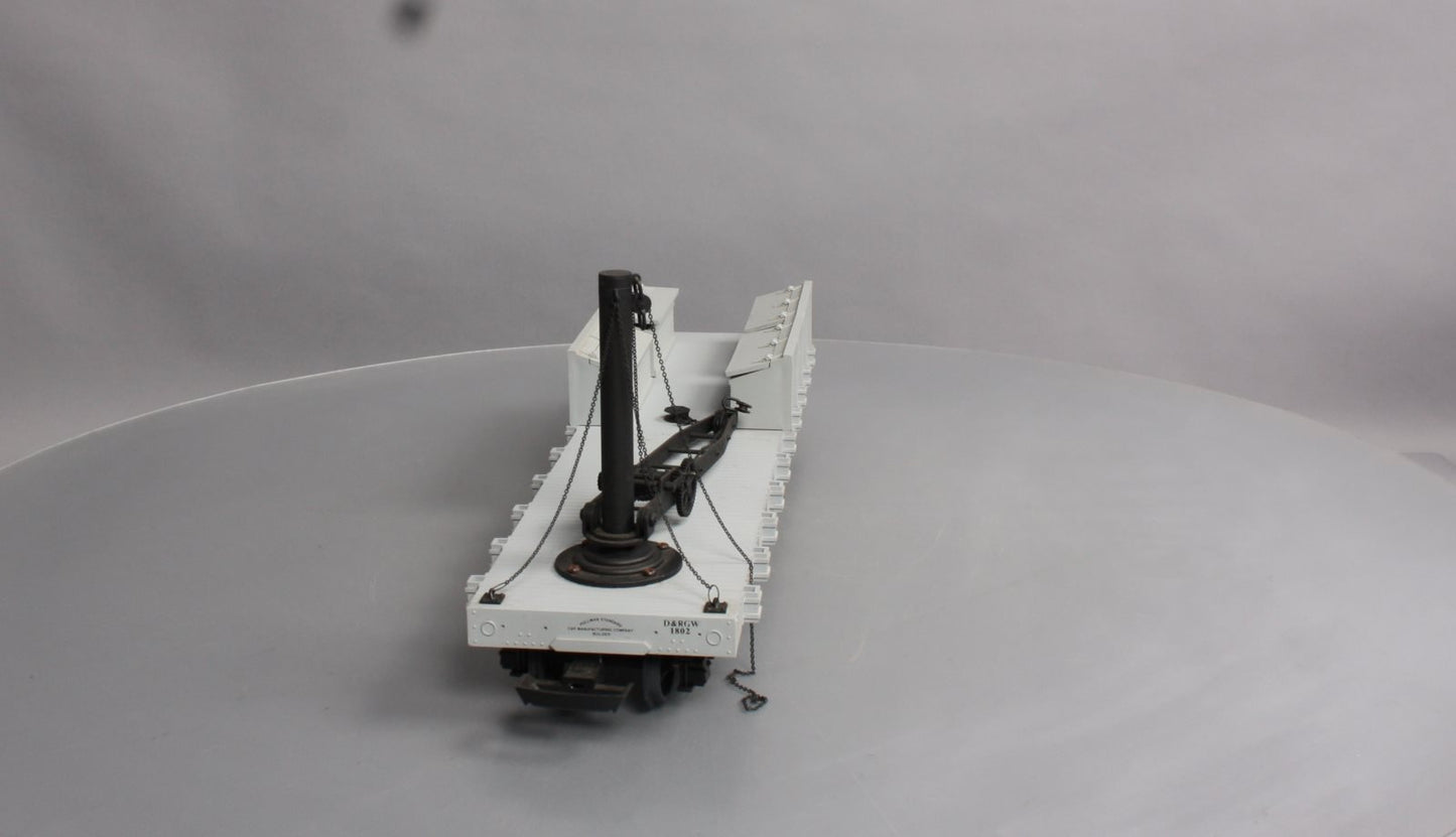 USA Trains 1802 G Denver & Rio Grande Western Derrick Car - Plastic Wheels