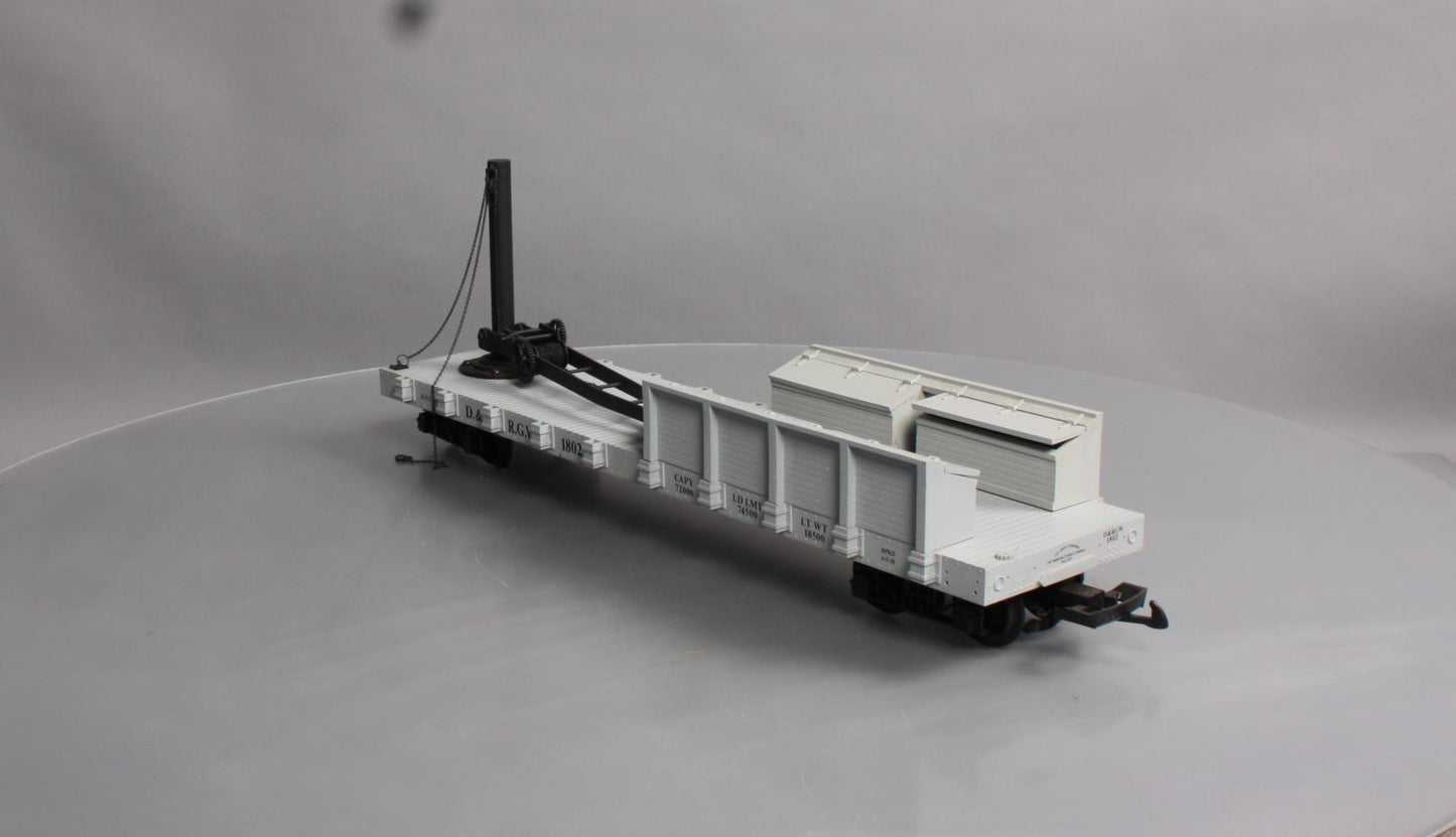 USA Trains 1802 G Denver & Rio Grande Western Derrick Car - Plastic Wheels