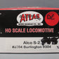 Atlas 8704 HO Burlington Alco S-2 Diesel Locomotive #9304