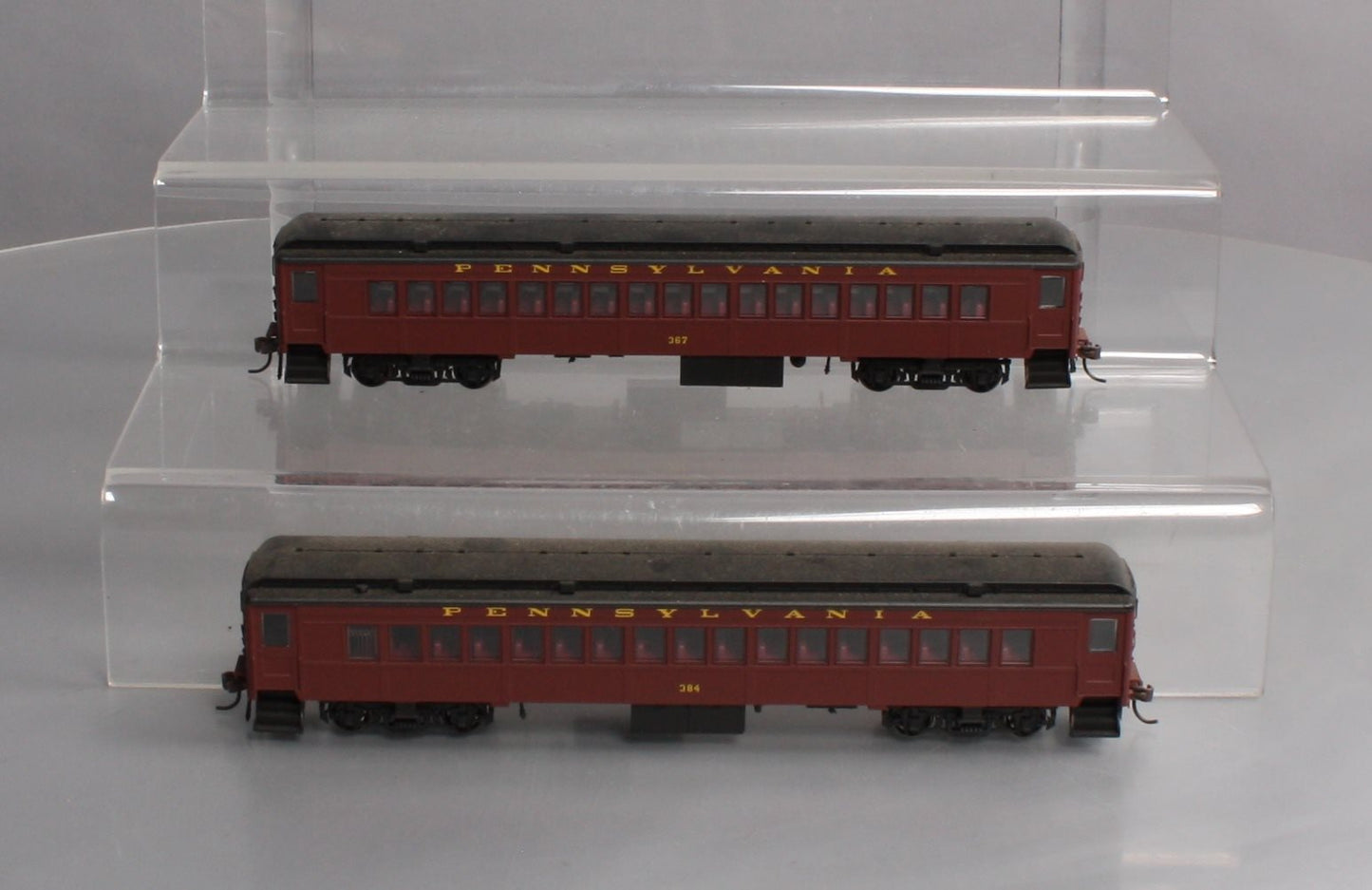 Con-Cor 94004 HO Pennsylvania Post WWII mP54 Assembled Coach #2 (Set of 2)