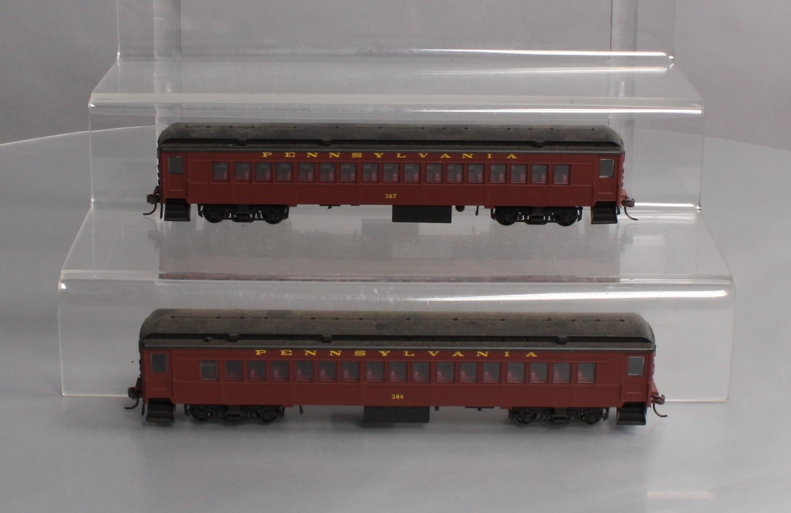 Con-Cor 94004 HO Pennsylvania Post WWII mP54 Assembled Coach #2 (Set of 2)