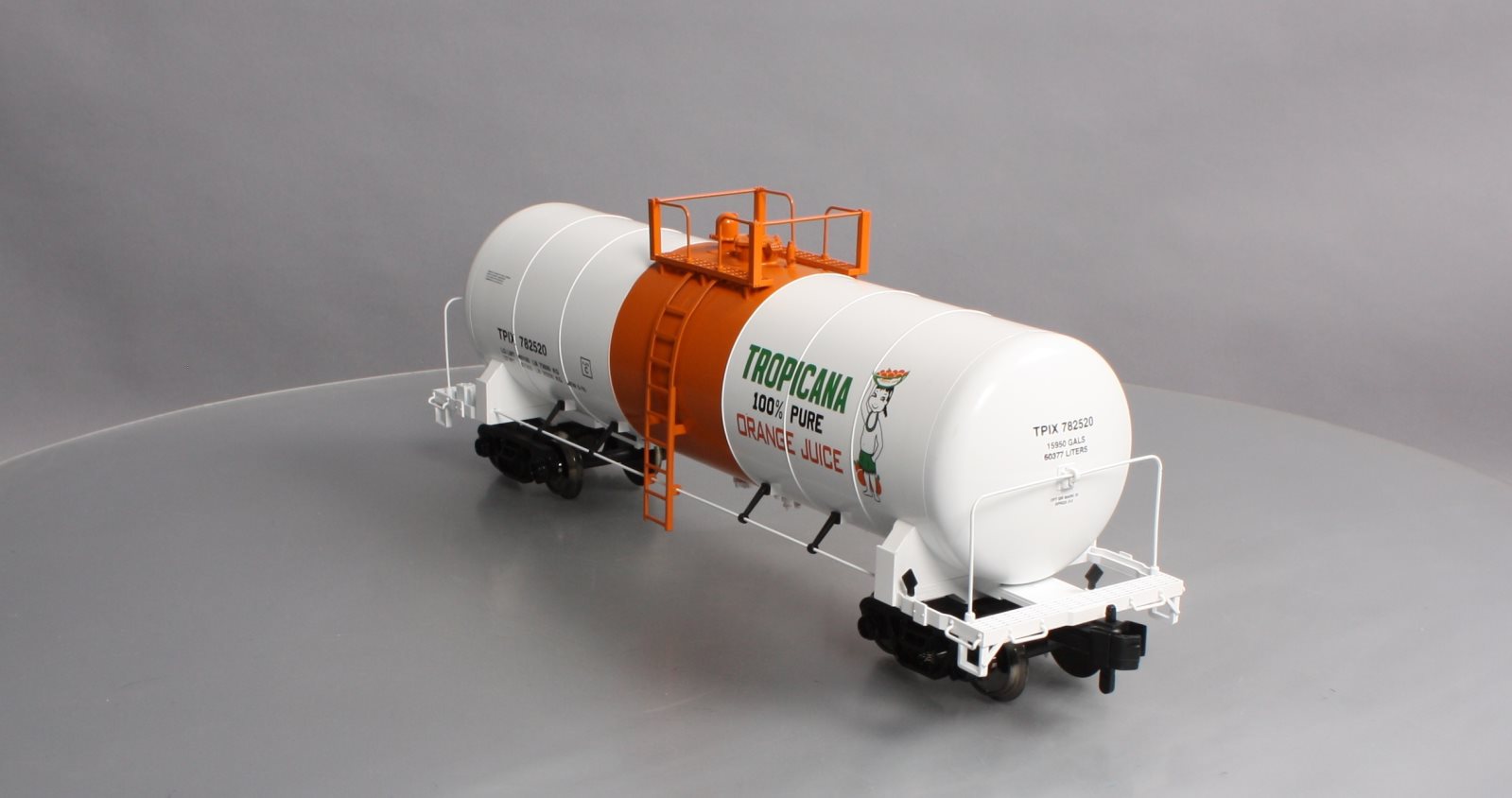 MTH 70-73036 G Scale Tropicanna Unibody Tank Car #782520/782528